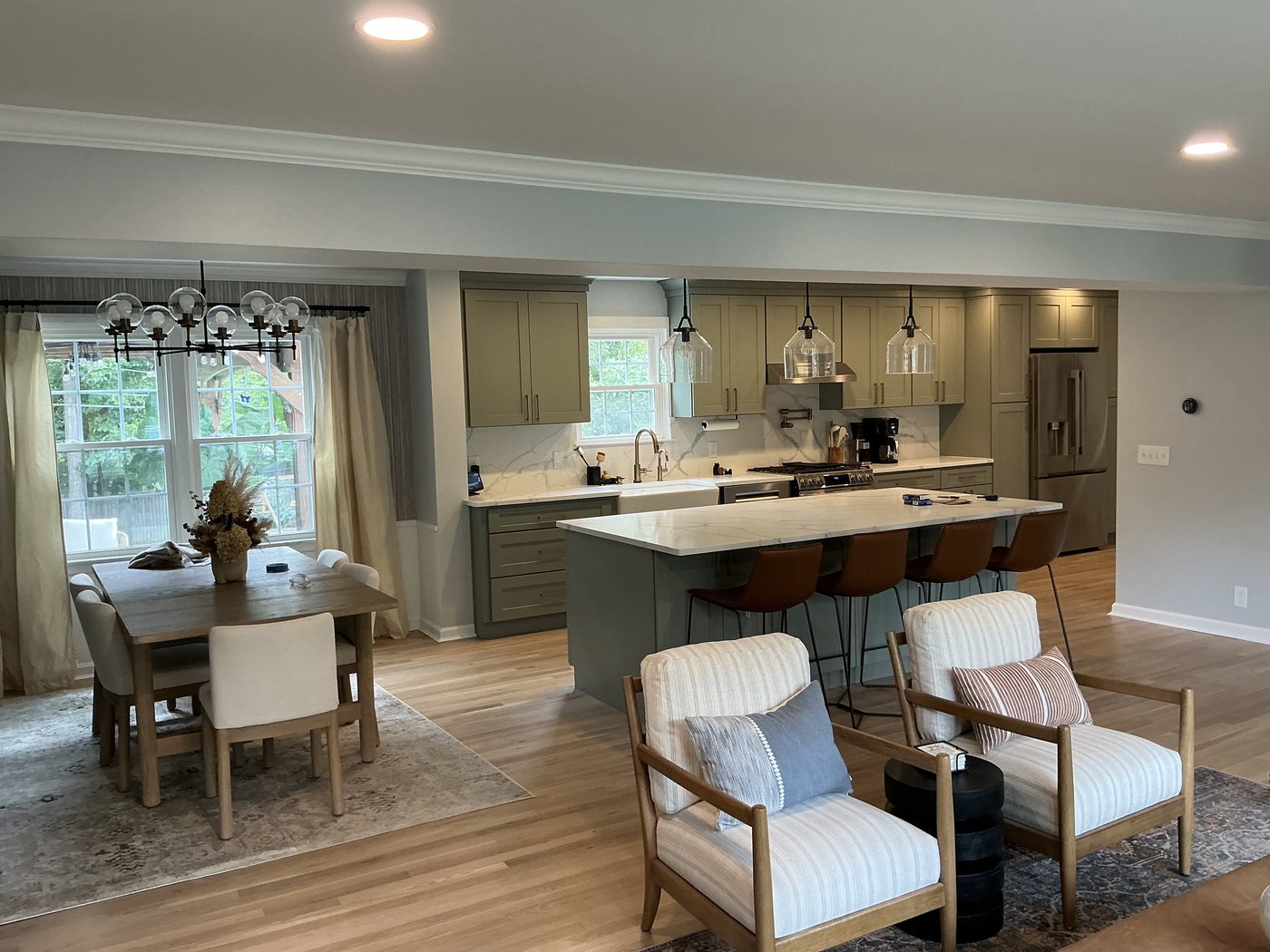 Open concept kitchen and living room remodel